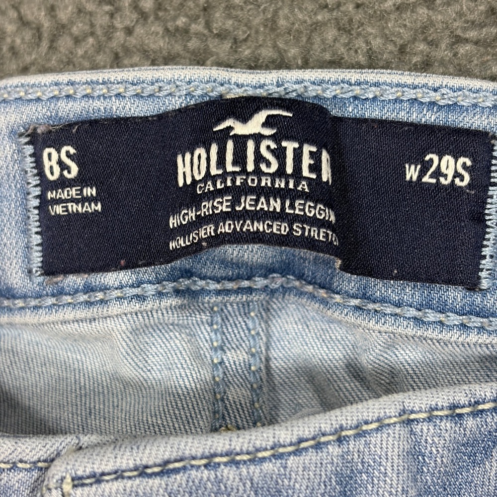Hollister Jeans Womens 8S Light Blue High Rise Jean Legging Advanced Stretch - Picture 5 of 8